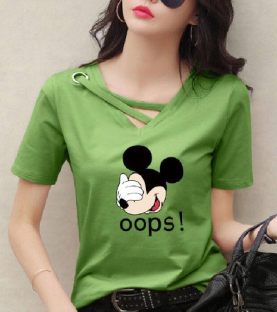 Tshirts Women Ladies Cartoon Shirts Cartoon Printing Tshirts Women Ladies Cartoon Shirts Cartoon Printing