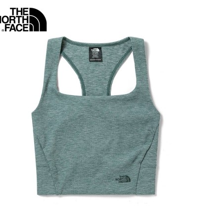 The North Face Women EcoActive Ruby Hill Rib Knit Tank - Balsam Green Heather The North Face Women EcoActive Ruby Hill Rib Knit Tank - Balsam Green Heather